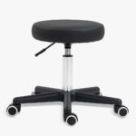 Косметичний стілець на колесах Virgo Izar Black X17