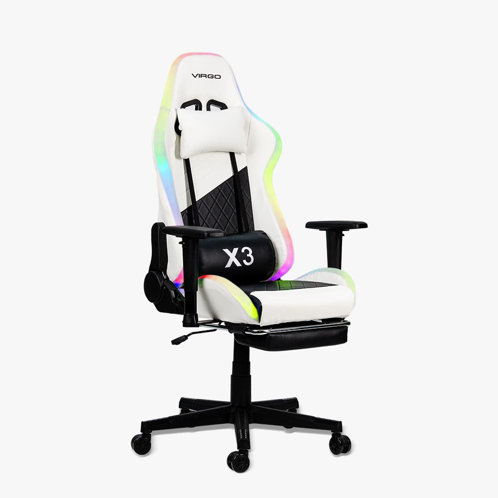 Геймерське крісло Virgo GamePro X3 LED White Геймерське крісло Virgo GamePro X3 LED White - Зображення 1