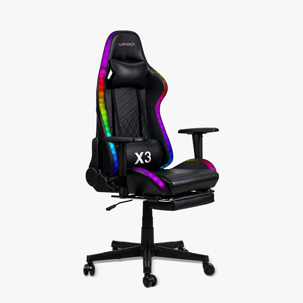 Геймерське крісло Virgo GamePro X3 LED Black Геймерське крісло Virgo GamePro X3 LED Black - Зображення 1