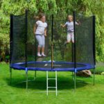 Батут JustJump 252 см із зовнішньою сіткою та драбинкою - Зображення 3