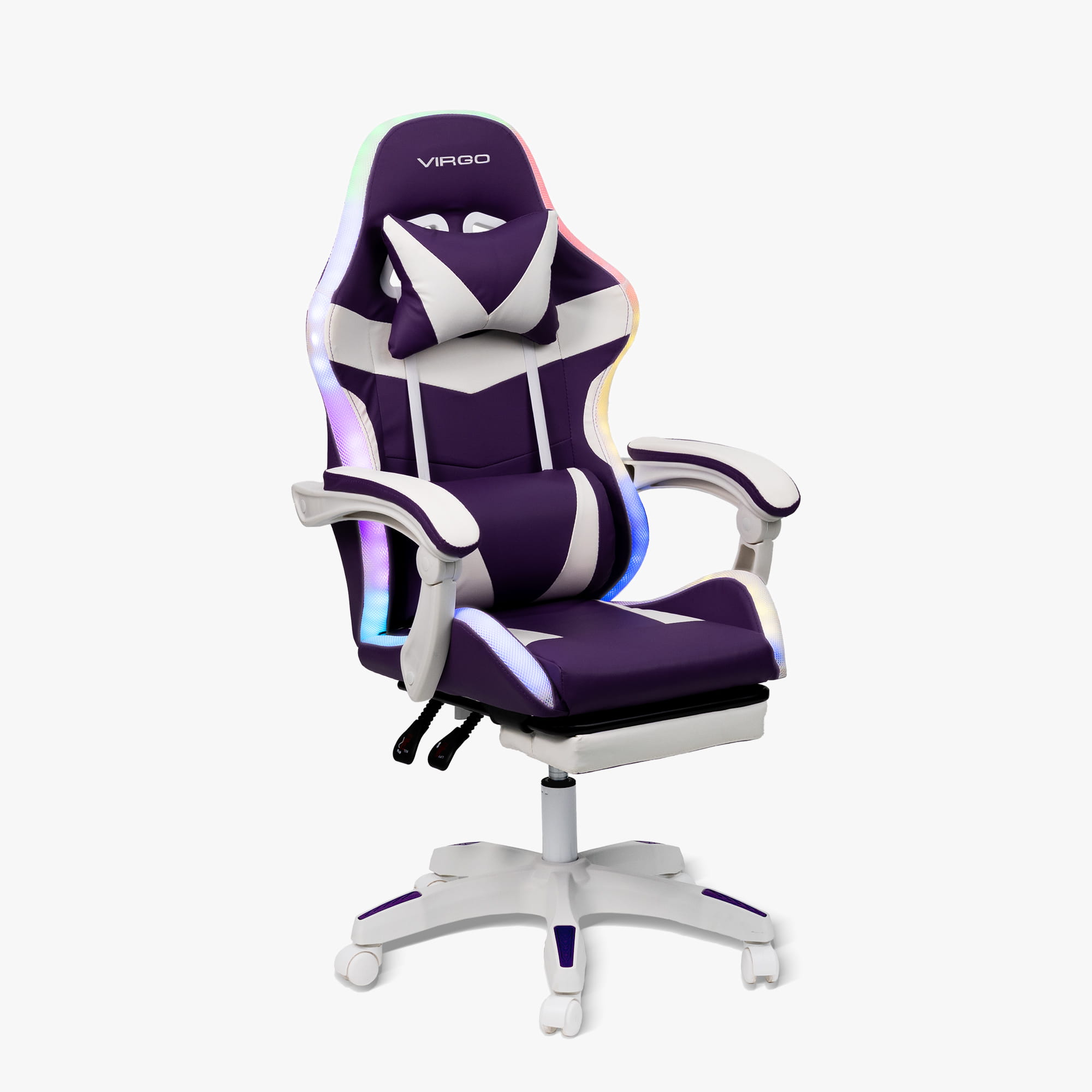 Геймерське крісло Vecotti GT PRO LED White-Purple Геймерське крісло Vecotti GT PRO LED White-Purple - Зображення 1